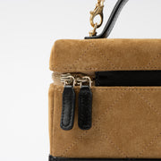 Shop this authentic Chanel 26S Suede/Shiny Lambskin Slim Vanity with Chain pre-loved on Labellov.com.