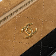Shop this authentic Chanel 26S Suede/Shiny Lambskin Slim Vanity with Chain pre-loved on Labellov.com.