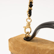 Shop this authentic Chanel 26S Suede/Shiny Lambskin Slim Vanity with Chain pre-loved on Labellov.com.