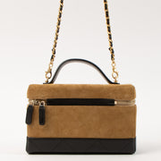 Shop this authentic Chanel 26S Suede/Shiny Lambskin Slim Vanity with Chain pre-loved on Labellov.com.