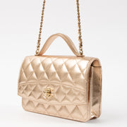 Shop this authentic Chanel 26C Metallic Rose Gold Caviar Wallet On Chain Bag pre-loved on Laballov.com