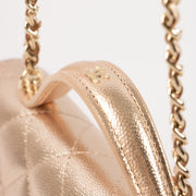 Shop this authentic Chanel 26C Metallic Rose Gold Caviar Wallet On Chain Bag pre-loved on Laballov.com