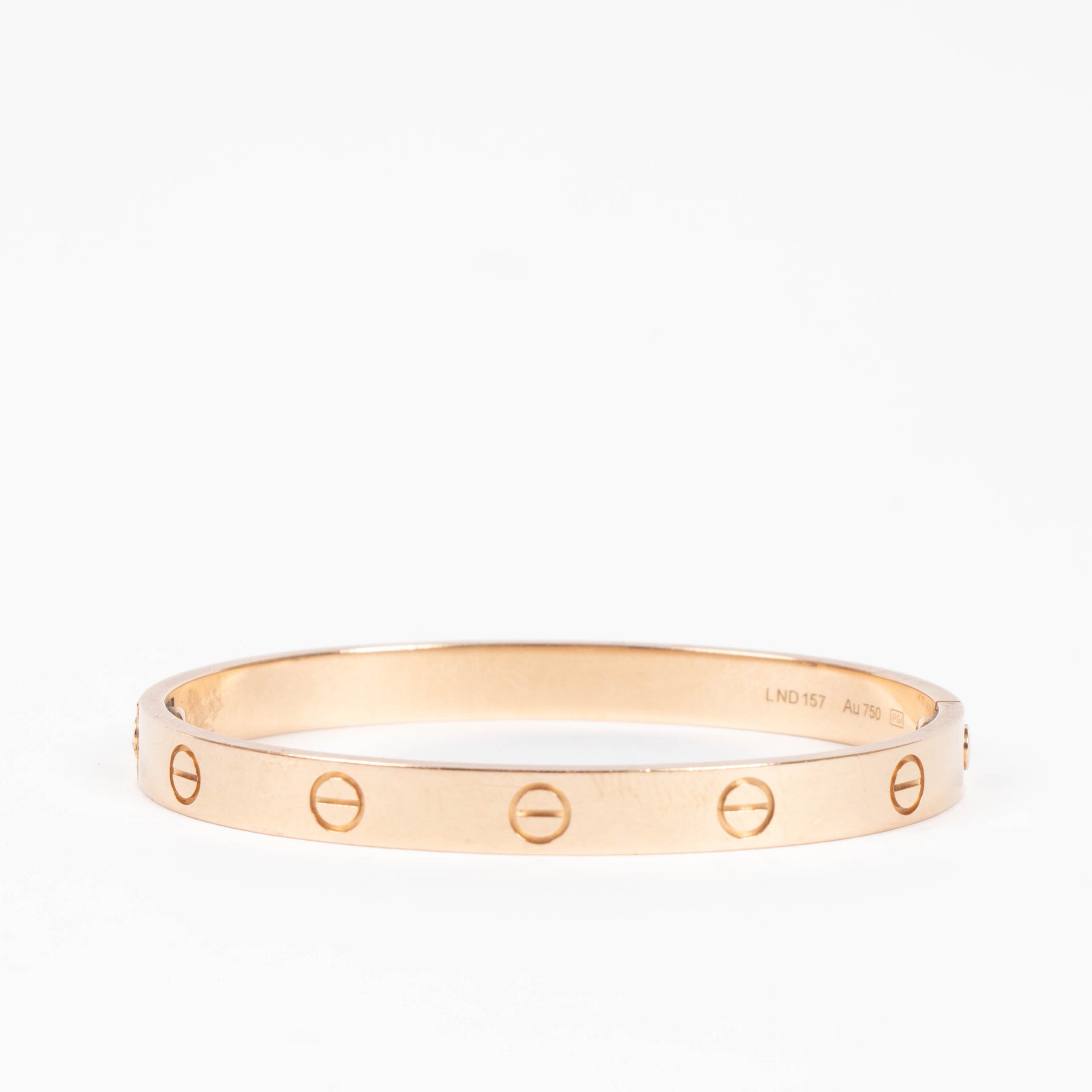 Cartier Rose Gold Classic LOVE Bracelet - Size 17