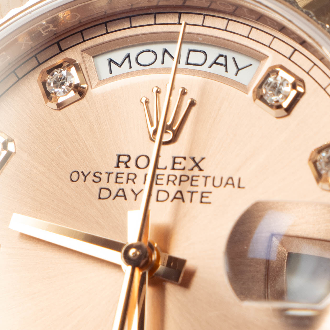 Rolex Everose Gold Diamond Day Date 36 Watch