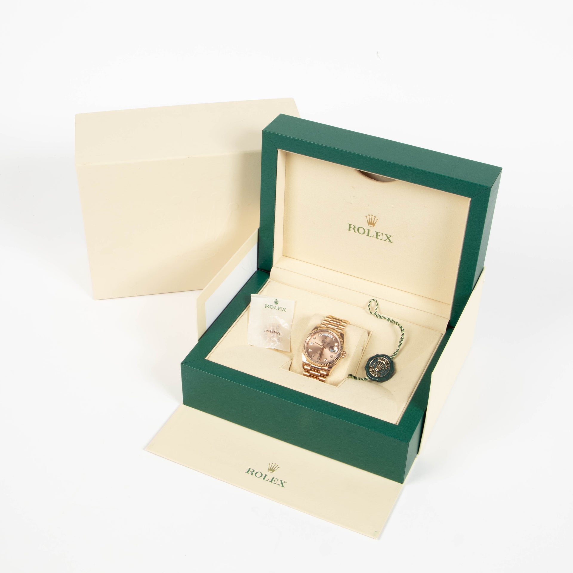 Rolex Everose Gold Diamond Day Date 36 Watch