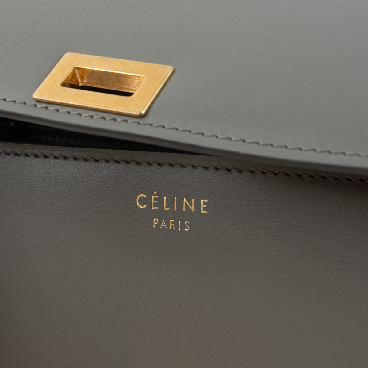 Shop this authentic Celine Grey Satinated Calfskin Medium Classic Bag pre-loved on Labellov.com