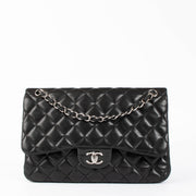 Shop the authentic Chanel Black Jumbo Classic Flap Bag second hand on Labellov.com