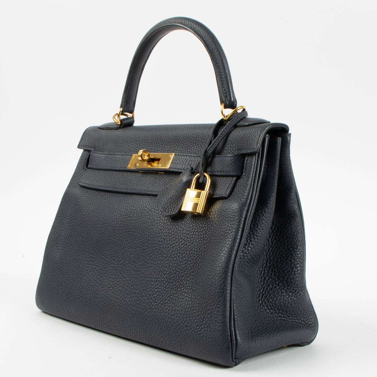 Hermes Kelly 28 Bleu Nuit Togo GHW