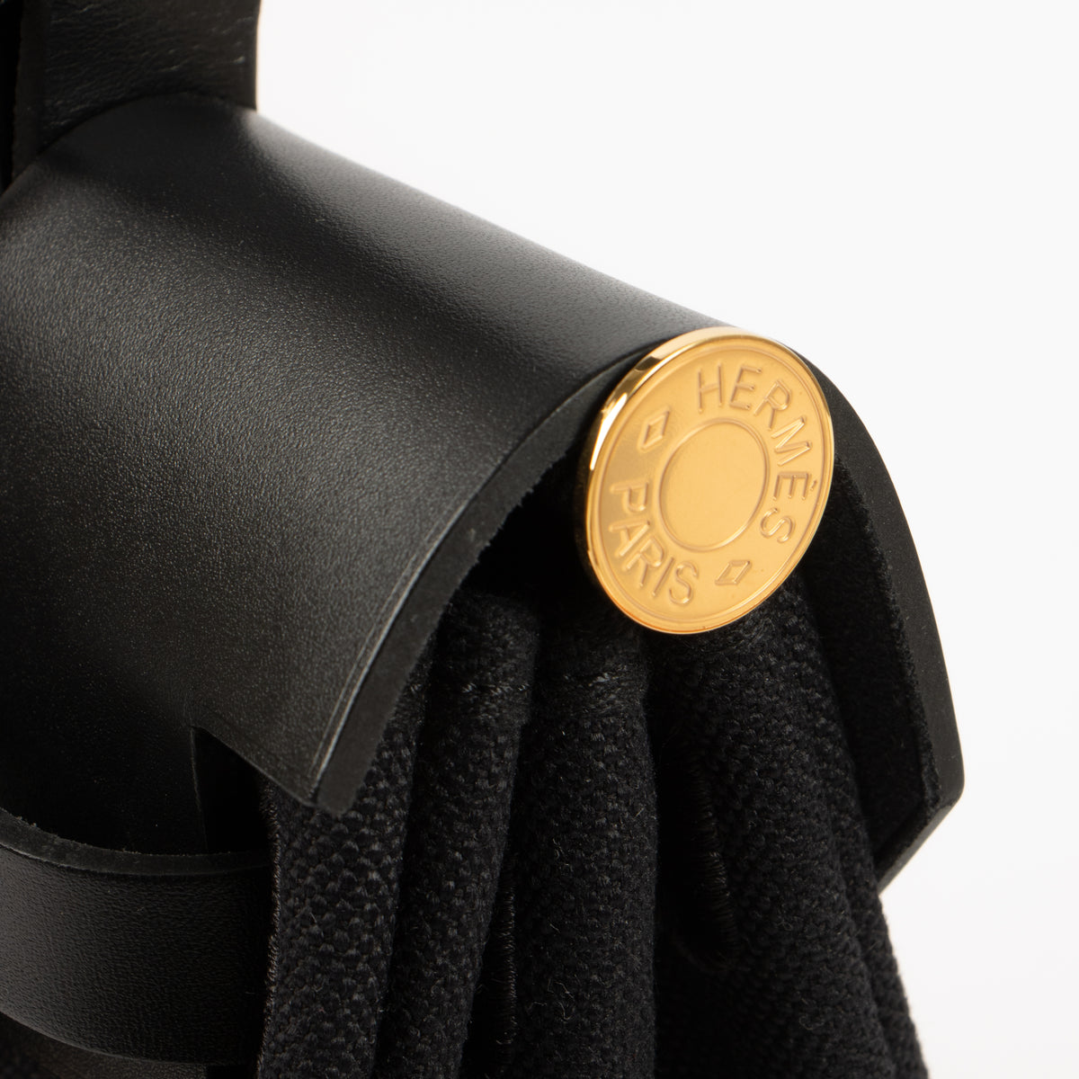 Hermes Herbag Zip 31 Black Toile Militaire/Hunter GHW