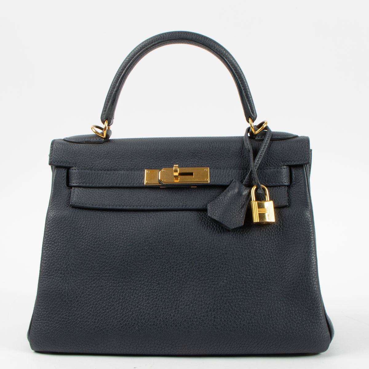 Hermes Kelly 28 Bleu Nuit Togo GHW