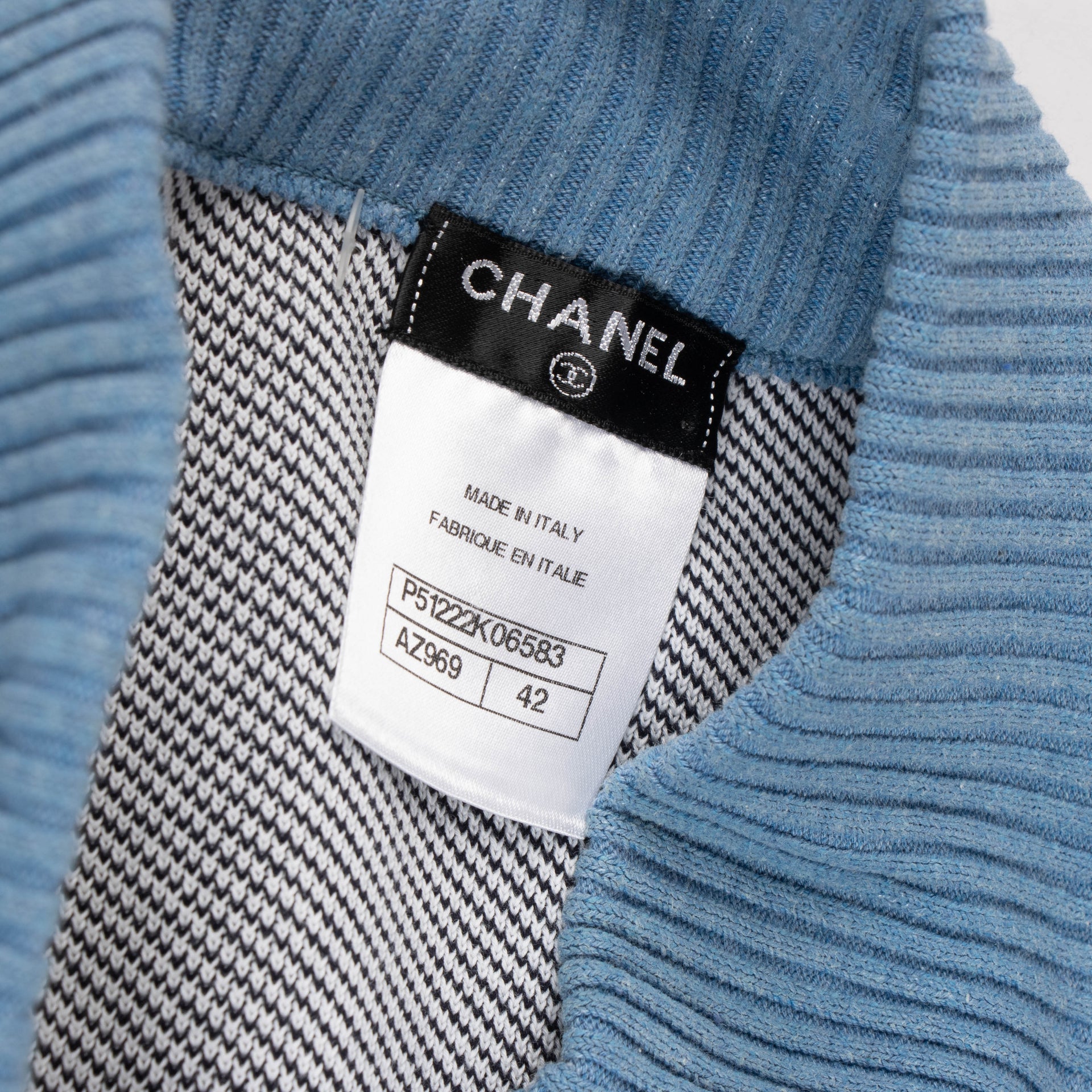 Shop the authentic Chanel Blue Cotton Skirt second hand on Labellov.com