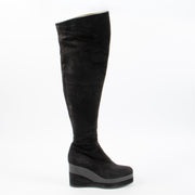Shop this authentic Hermes Black Suede High Wedge Boots- Size 38 pre-loved on Labellov.com