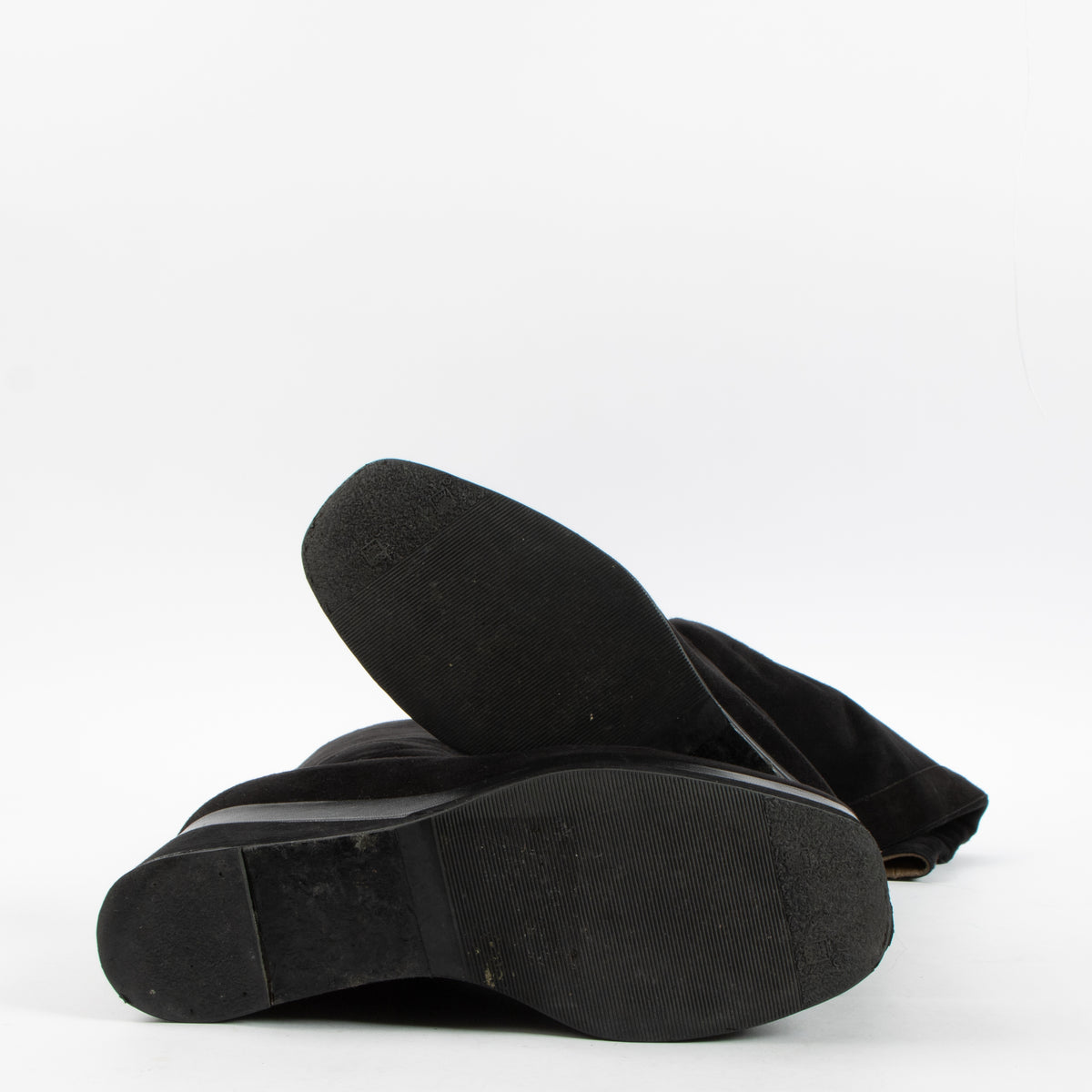 Shop this authentic Hermes Black Suede High Wedge Boots- Size 38 pre-loved on Labellov.com