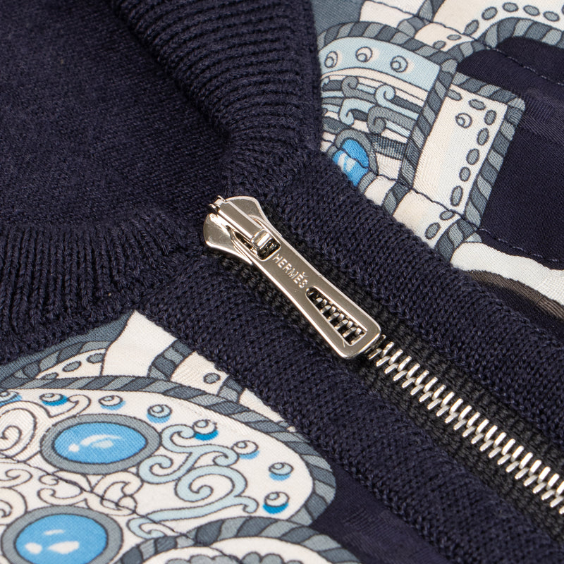 Shop this authentic Hermes Blue Printed Jacket pre-loved on Labellov.com