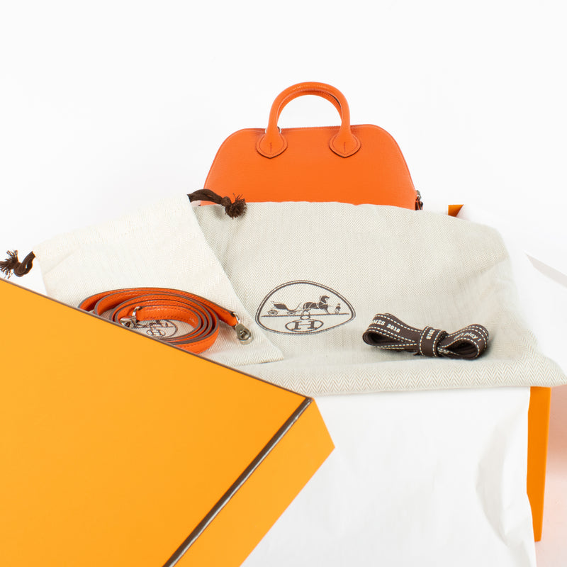 Hermès Bolide 1923 Mini Orange Coquelicot Chevre Mysore Accastillage Palladium