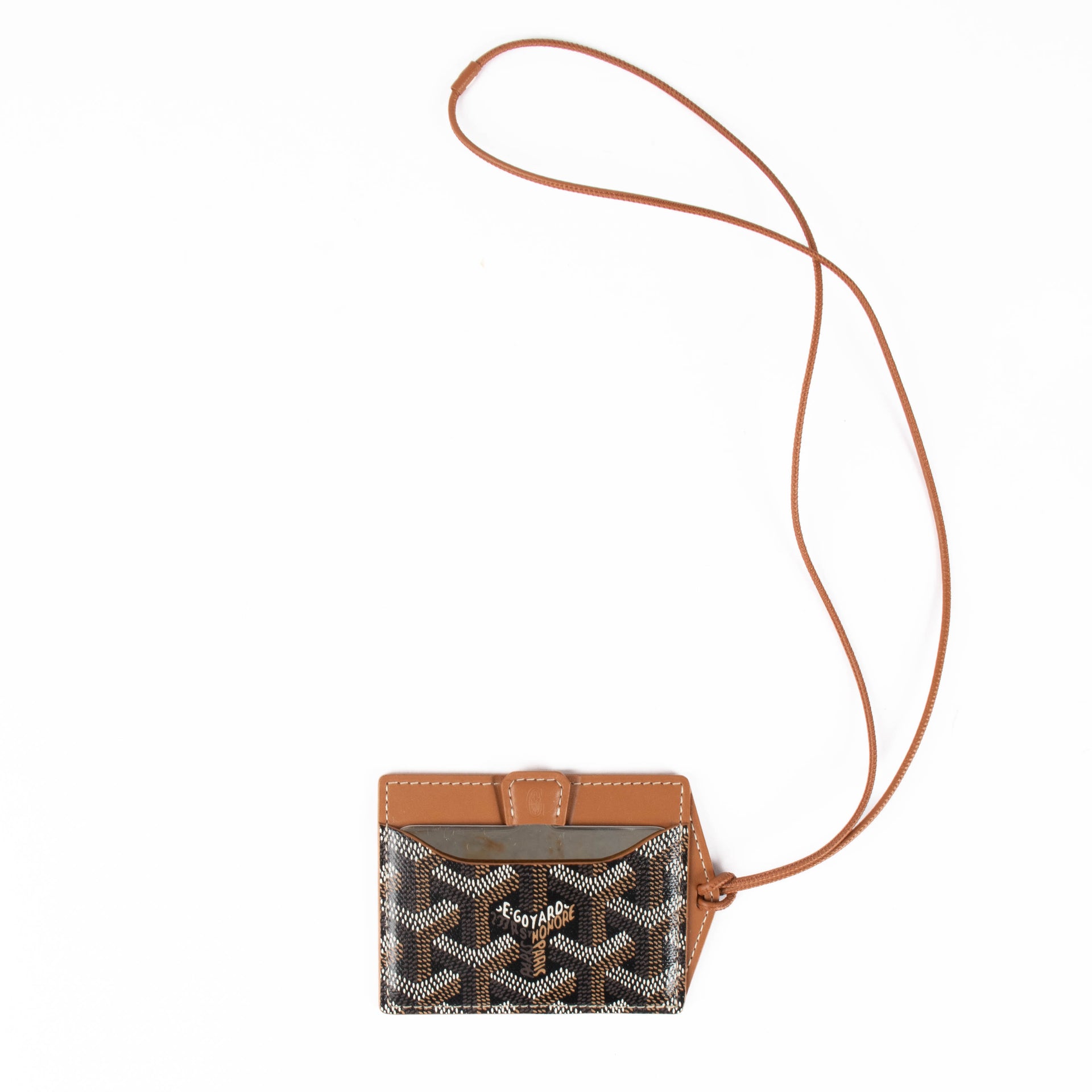 Goyard Black/Tan Venus Miroir de Sac Bag Mirror