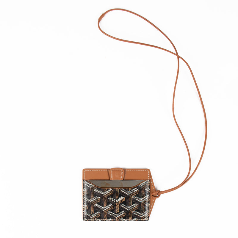 Goyard Black/Tan Venus Miroir de Sac Bag Mirror