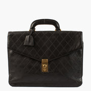 Shop the authentic Chanel Black Quilted Vintage Briefcase second hand on Labellov.com