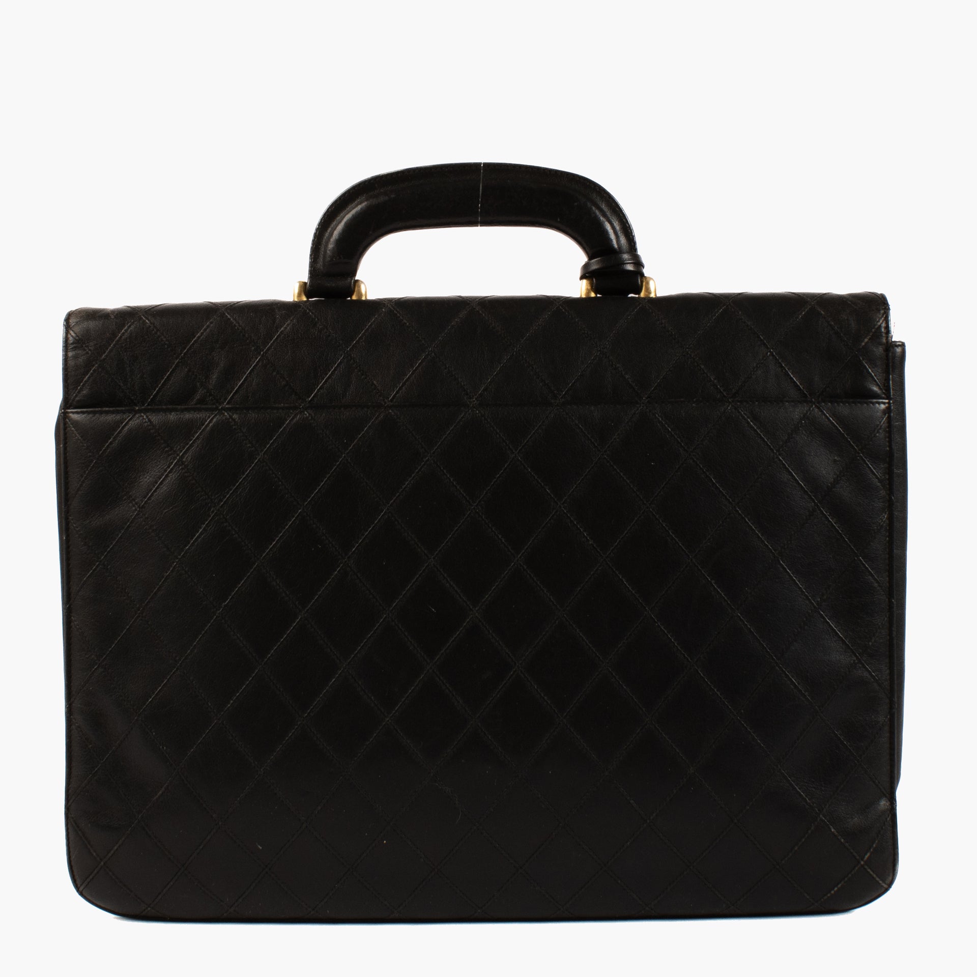 Shop the authentic Chanel Black Quilted Vintage Briefcase second hand on Labellov.com