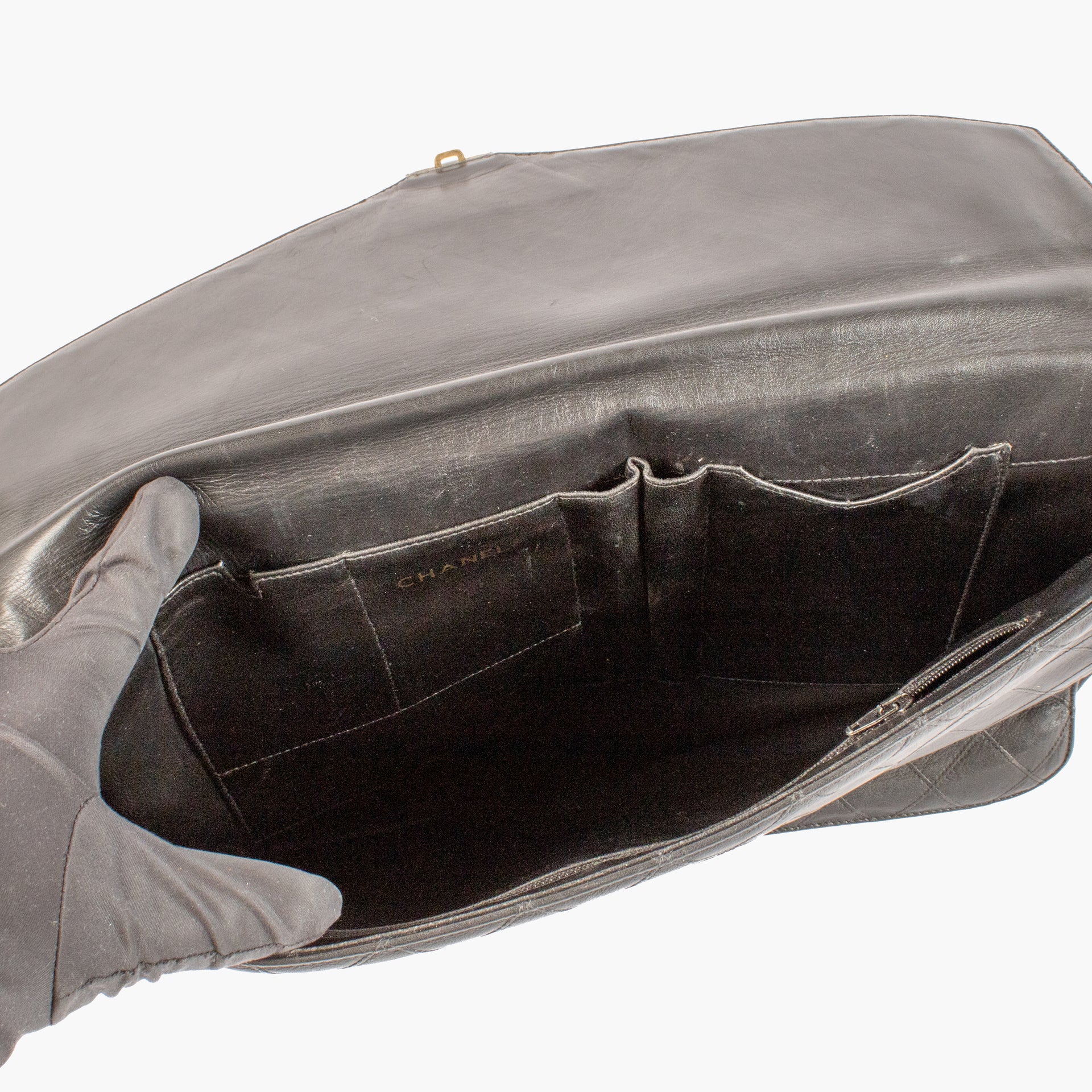 Shop the authentic Chanel Black Quilted Vintage Briefcase second hand on Labellov.com
