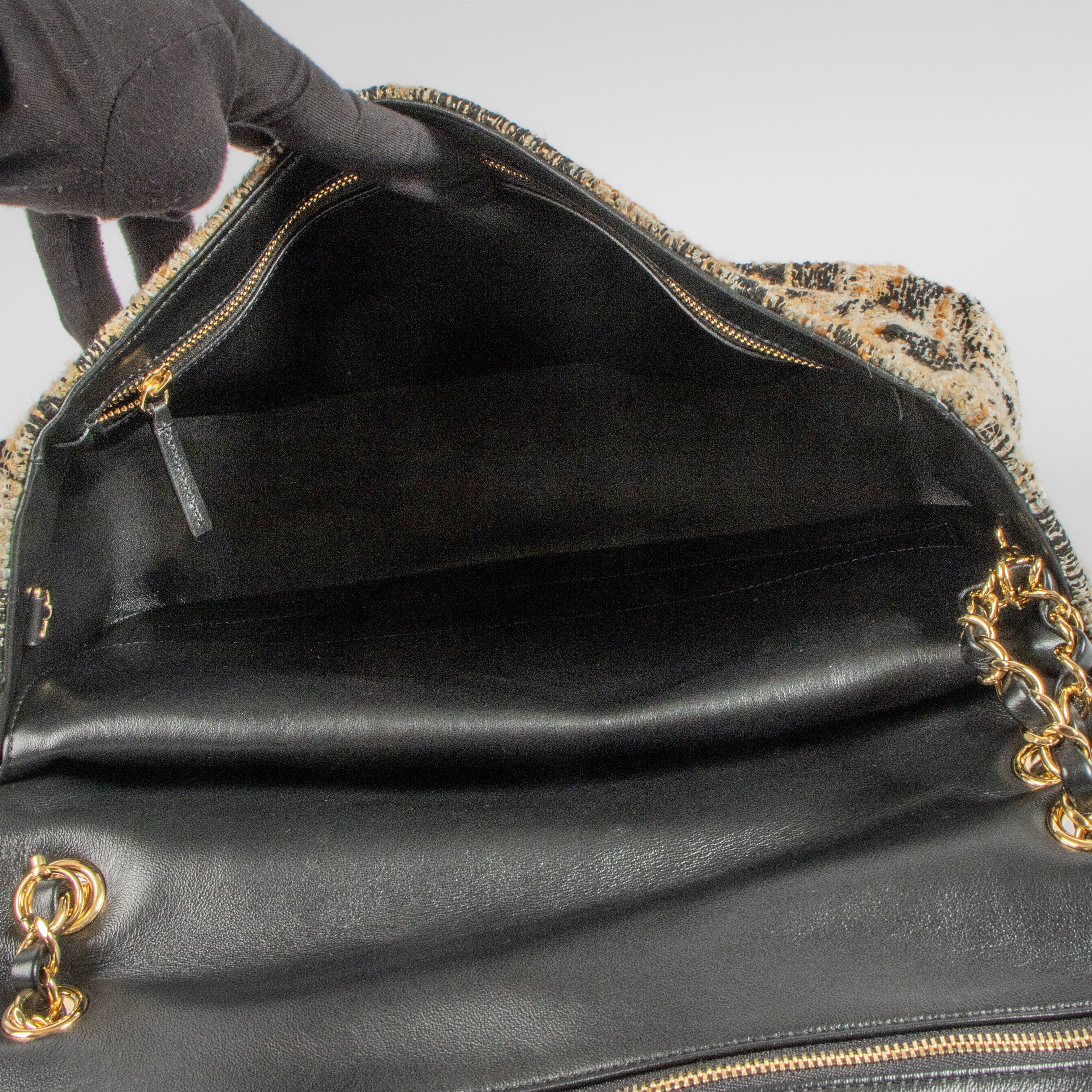 Chanel 26A Leopard Tweed Maxi Flap Bag – Labellov