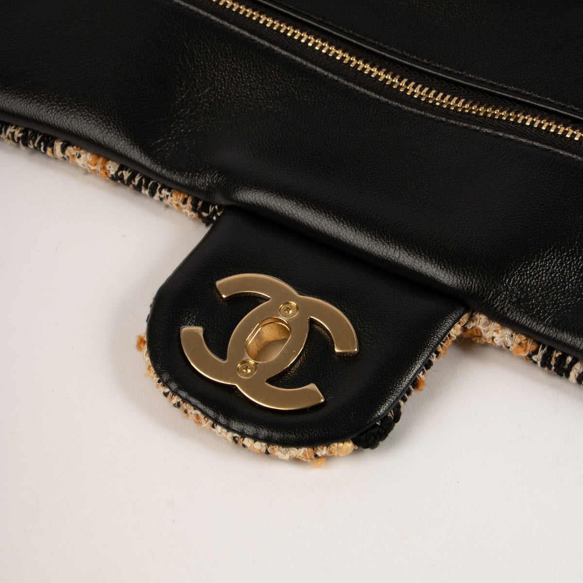 Chanel 26A Leopard Tweed Maxi Flap Bag