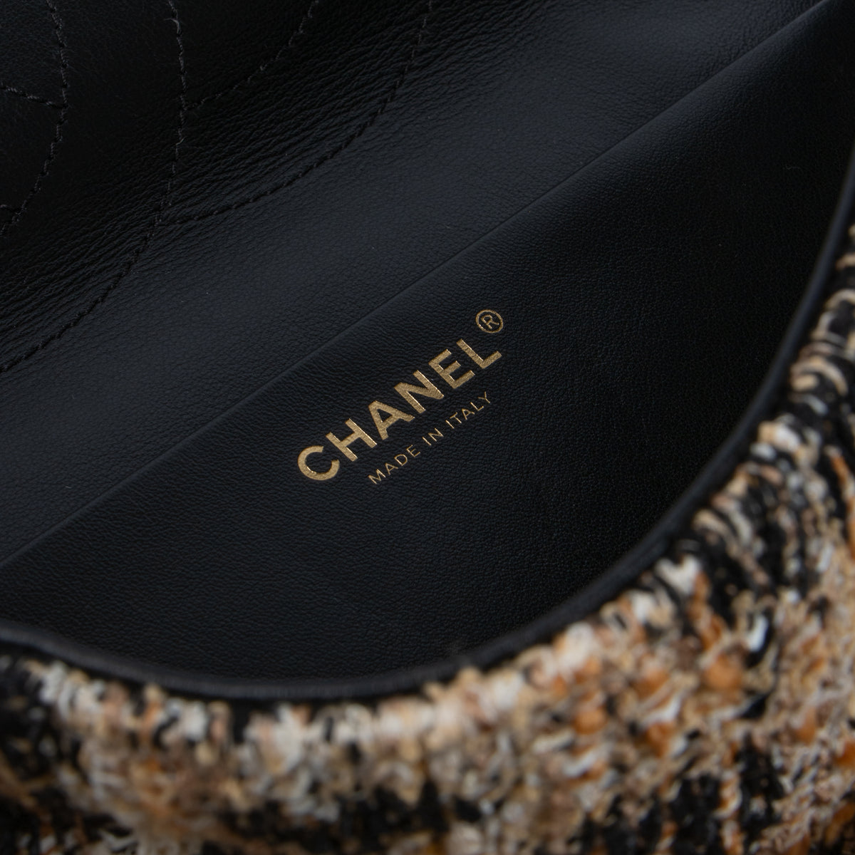 Chanel 26A Leopard Tweed Maxi Flap Bag