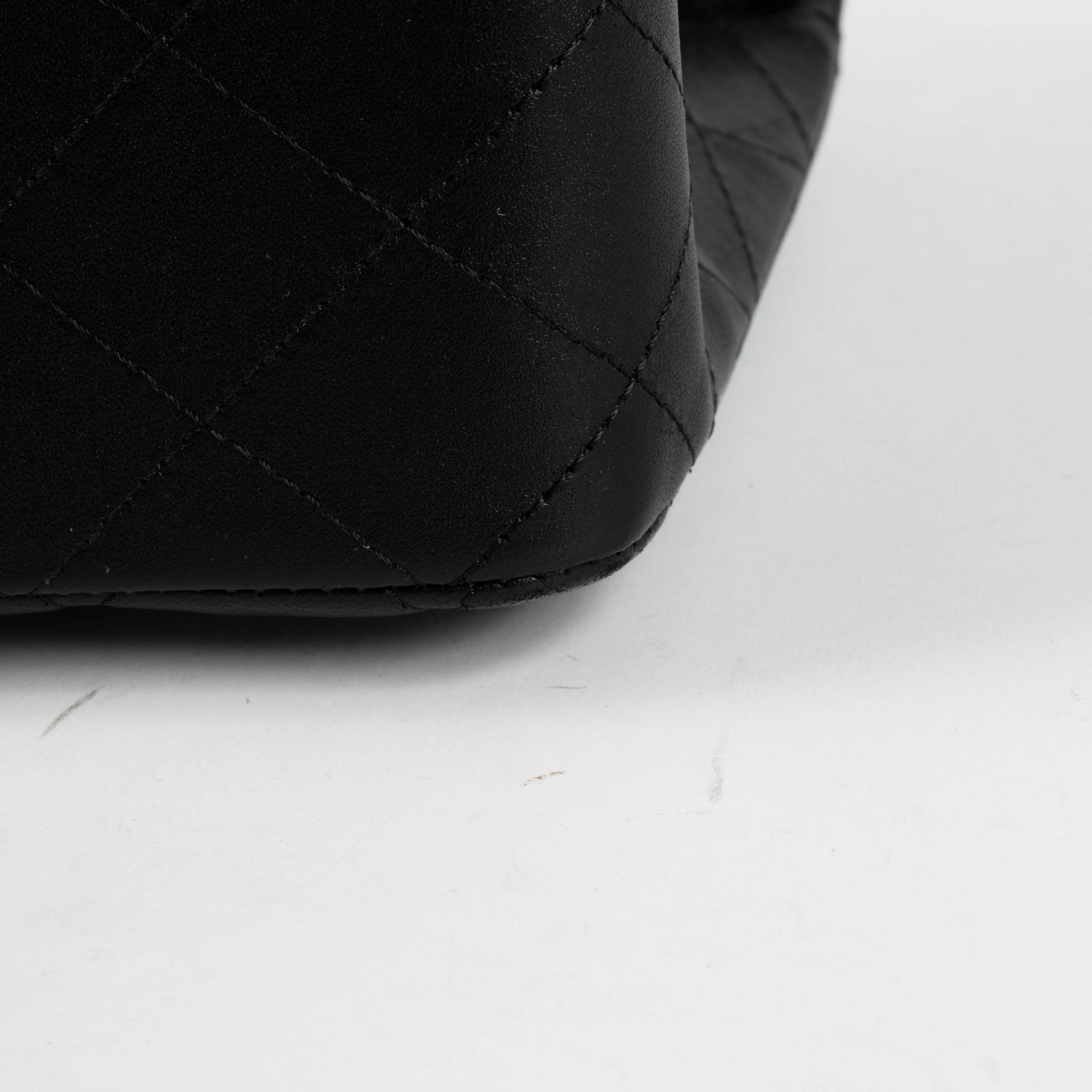 Shop the authentic Chanel Black Lambsbkin Medium Classic 11.12 Bag second hand on Labellov.com