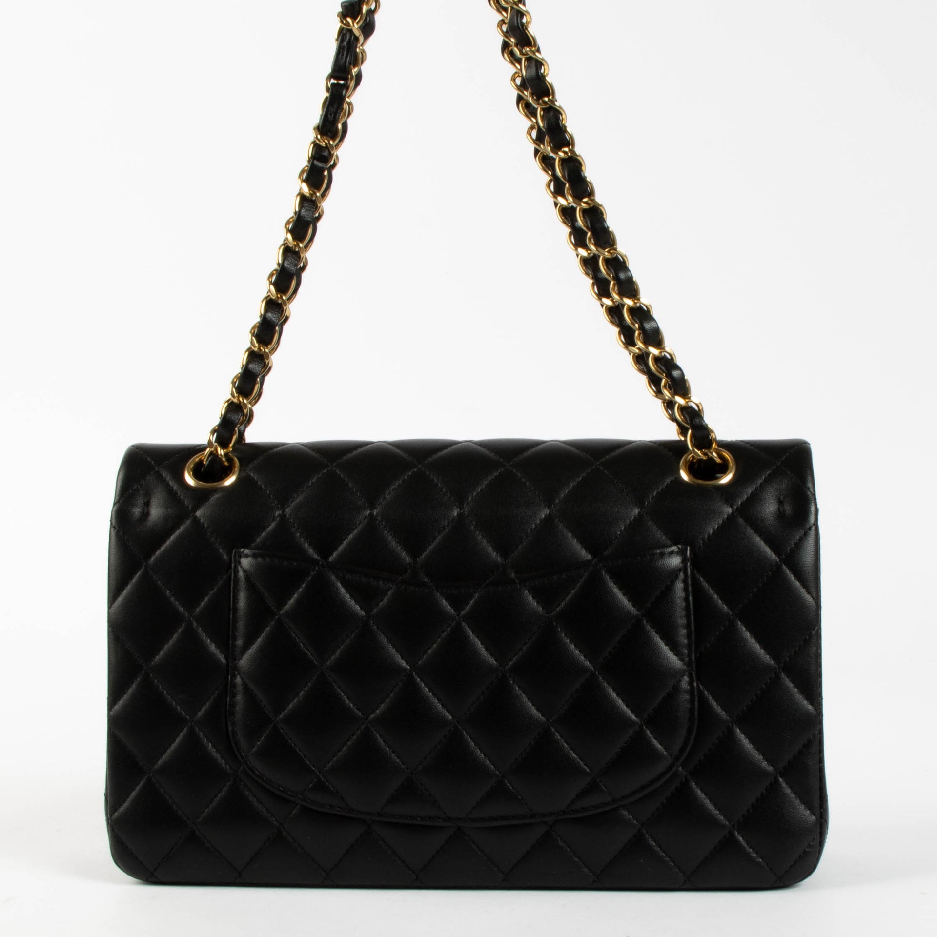 Shop the authentic Chanel Black Lambsbkin Medium Classic 11.12 Bag second hand on Labellov.com
