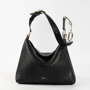 Shop the authentic Christian Dior Black Flat Cannage Large Diorly Shoulder Bag second hand on Labellov.com