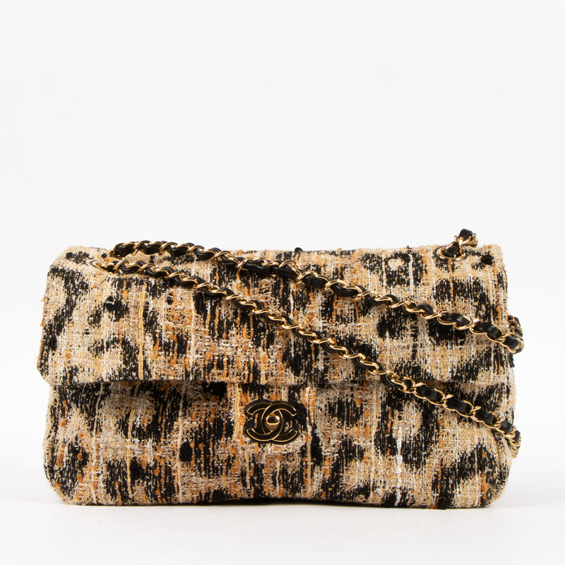 Chanel 26A Leopard Tweed Souplissimo Maxi Flap Bag