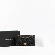 Shop the authentic Chanel Black Lambsbkin Medium Classic 11.12 Bag second hand on Labellov.com