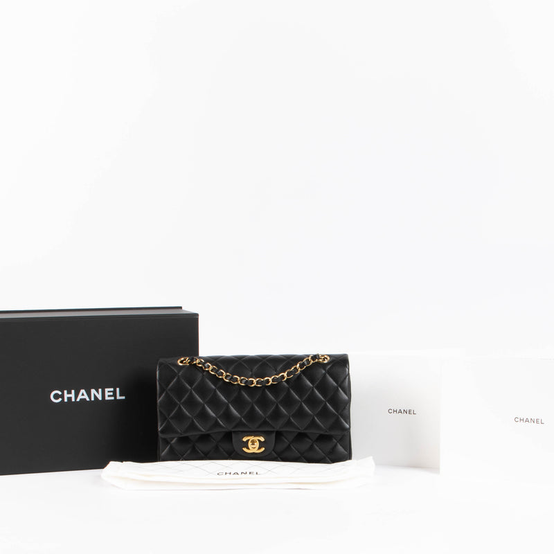 Shop the authentic Chanel Black Lambsbkin Medium Classic 11.12 Bag second hand on Labellov.com