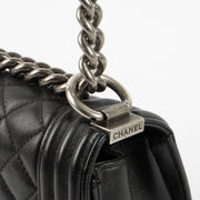 Shop this authentic Chanel Black Medium Boy Chanel Bag pre-loved on Labellov.com