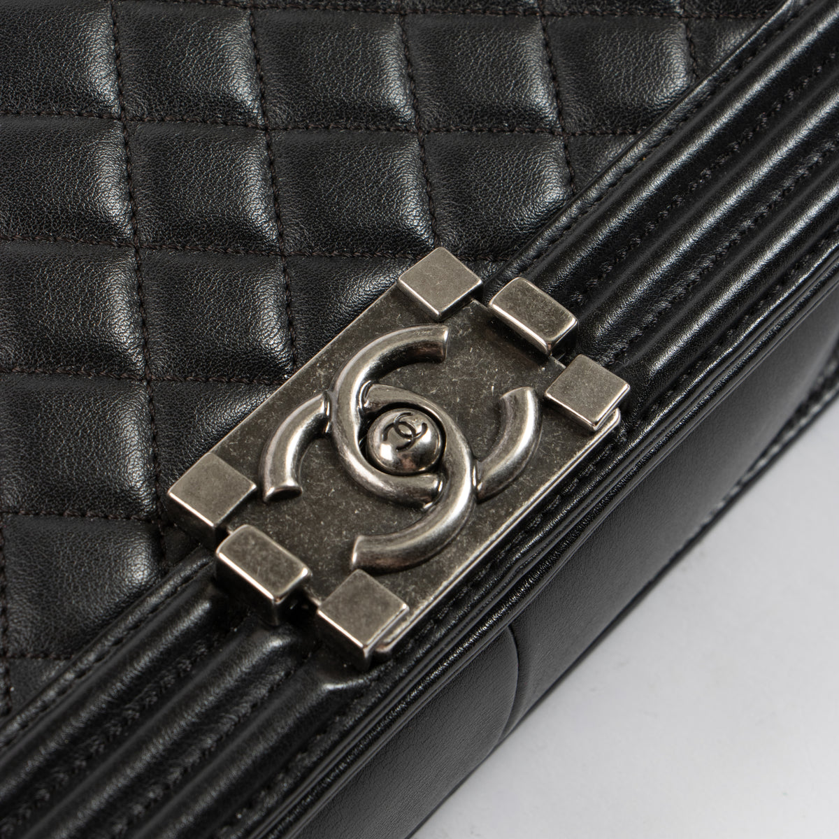 Shop this authentic Chanel Black Medium Boy Chanel Bag pre-loved on Labellov.com