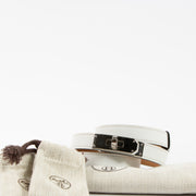 Shop this authentic Hermes Kelly 18 Belt White Epsom PHW pre-loved on Labellov.com