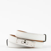 Shop this authentic Hermes Kelly 18 Belt White Epsom PHW pre-loved on Labellov.com
