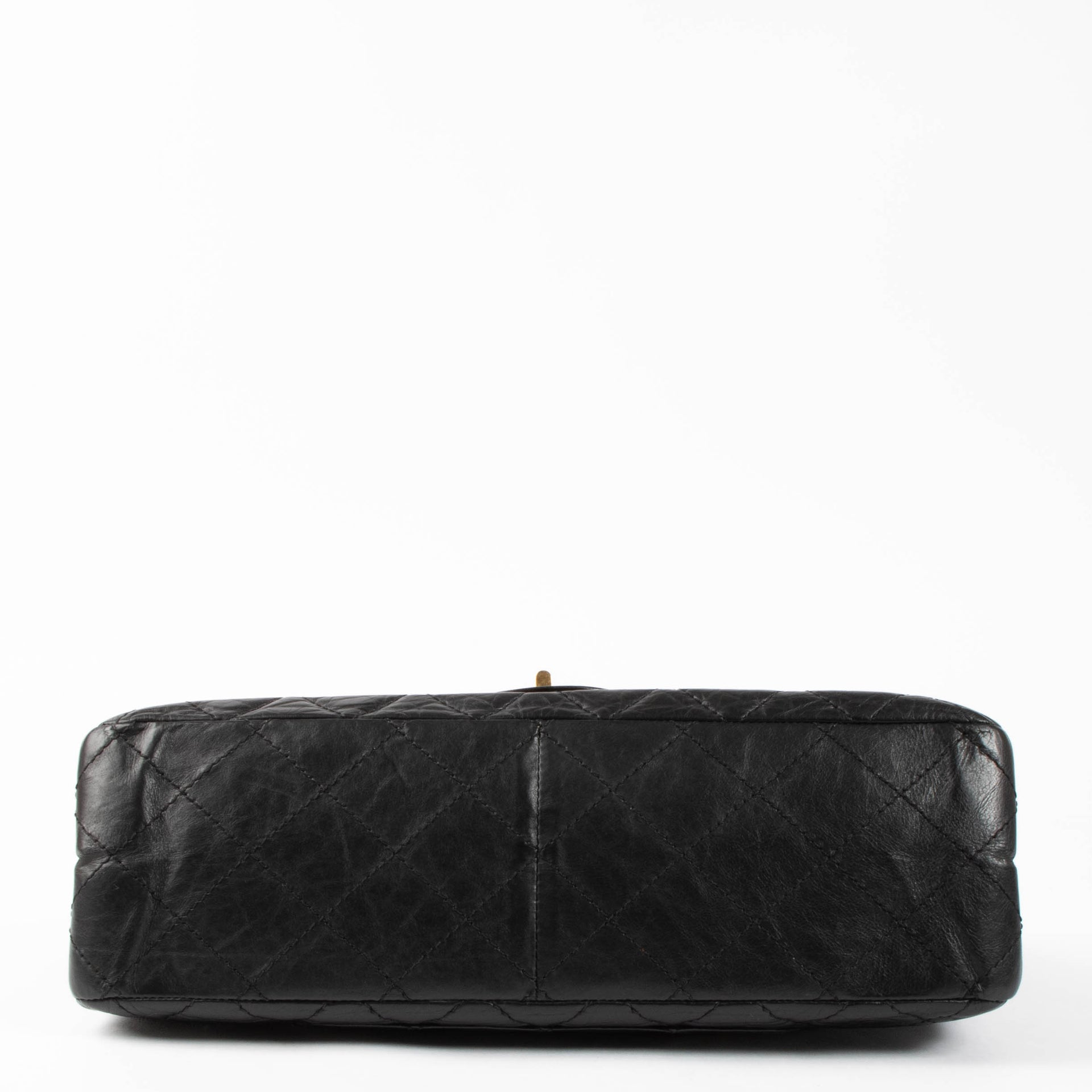 Chanel Black Aged Calfskin Large Reissue 2.55 Bag