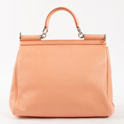 Shop this authentic Dolce & Gabbana Salmon Pink Large Sicily Bag on Labellov.com