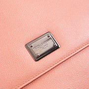 Shop this authentic Dolce & Gabbana Salmon Pink Large Sicily Bag on Labellov.com