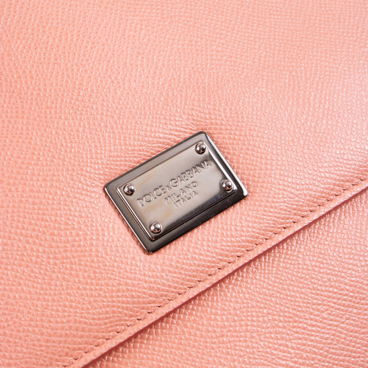 Shop this authentic Dolce & Gabbana Salmon Pink Large Sicily Bag on Labellov.com