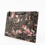 Shop the authentic Givenchy Black Floral Printed Leather Clutch on Labellov.com !