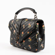 Shop the authentic Saint Laurent Black Floral Medium College Bag on Labellov.com !