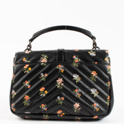 Shop the authentic Saint Laurent Black Floral Medium College Bag on Labellov.com !