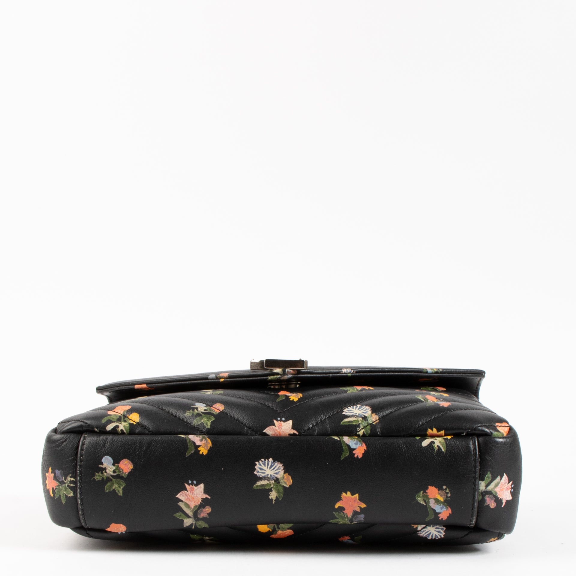 Shop the authentic Saint Laurent Black Floral Medium College Bag on Labellov.com !