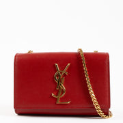 Shop the authentic Saint Laurent Red Leather Kate Small Bag on Labellov.com !