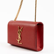 Shop the authentic Saint Laurent Red Leather Kate Small Bag on Labellov.com !