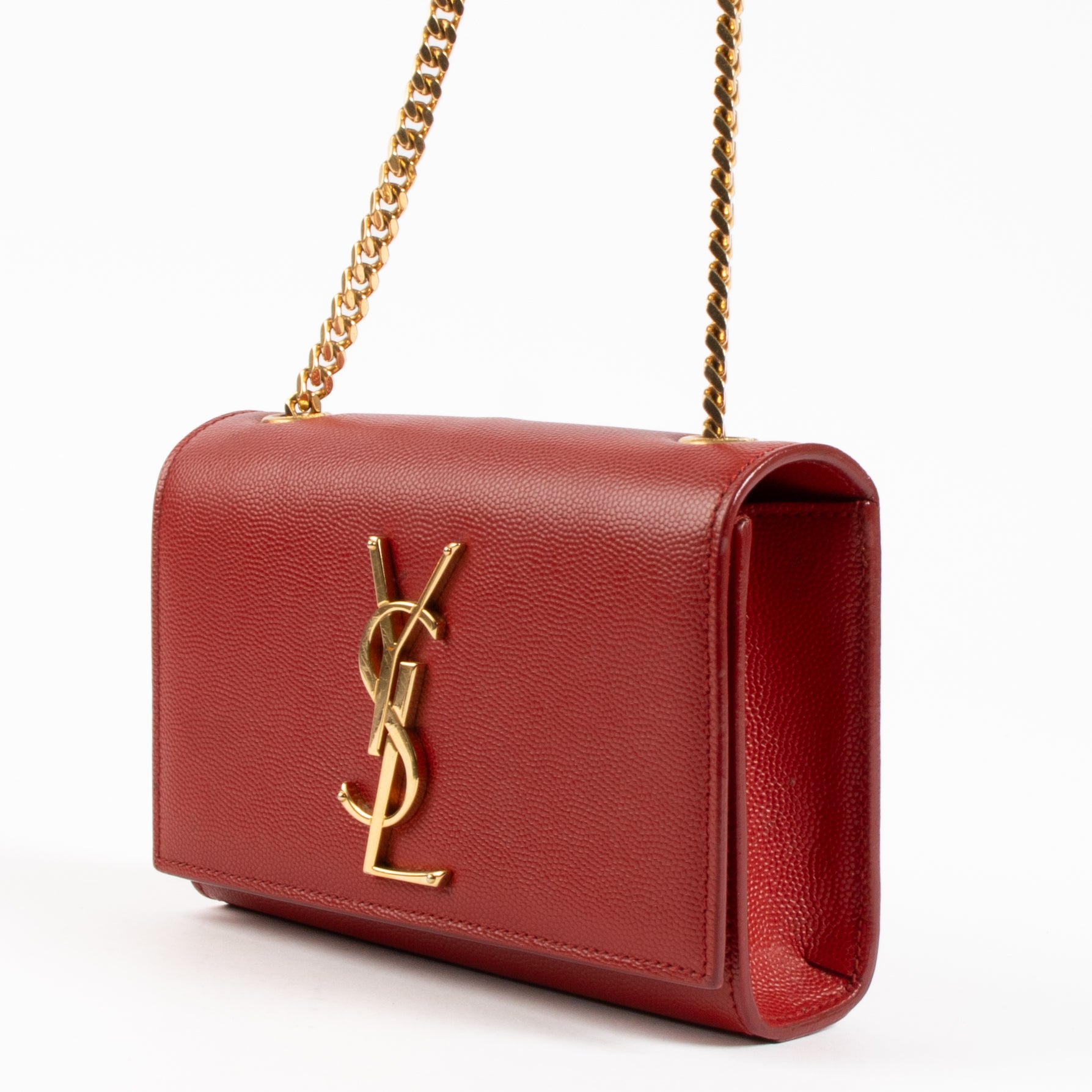 Shop the authentic Saint Laurent Red Leather Kate Small Bag on Labellov.com !