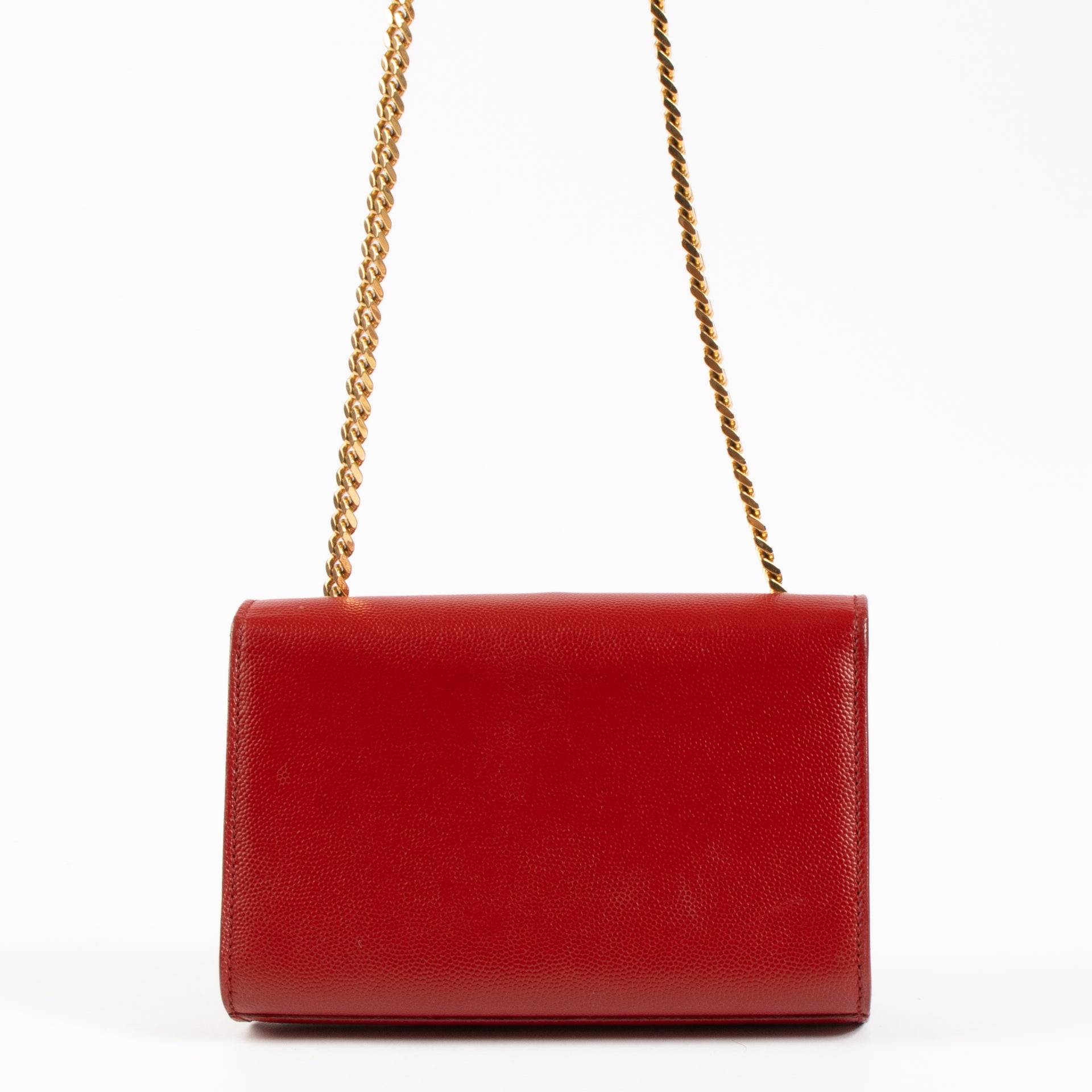 Shop the authentic Saint Laurent Red Leather Kate Small Bag on Labellov.com !