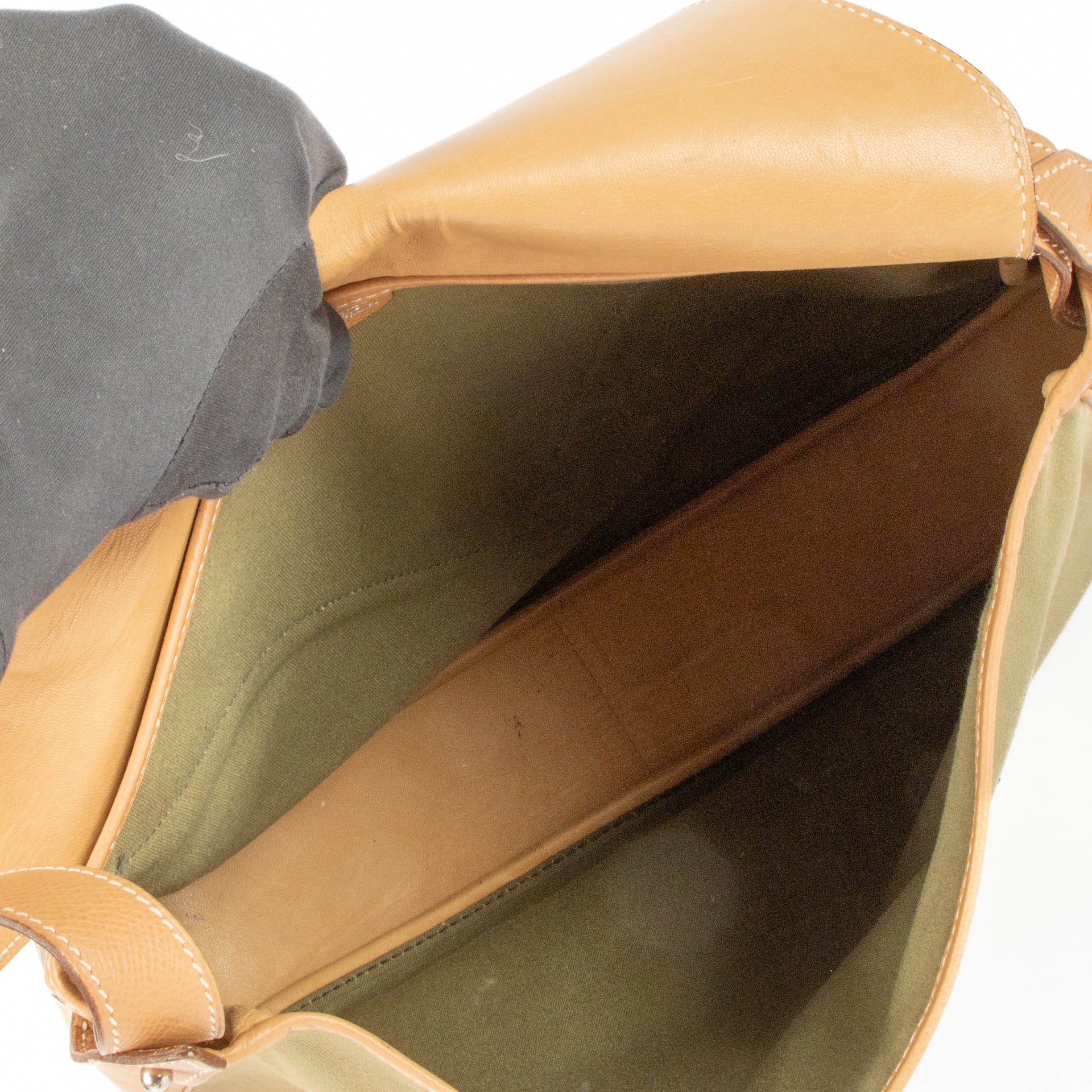 Hermès Naturel Sable Courcheval/Toile Officier Large Christine Bag